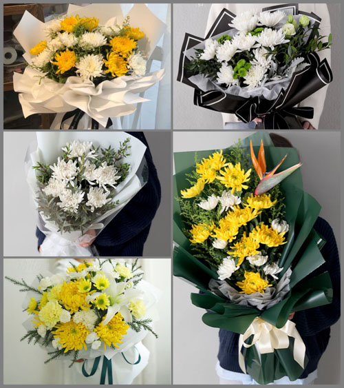 山东莱芜莱城区羊里镇陈王石村白事花束代送